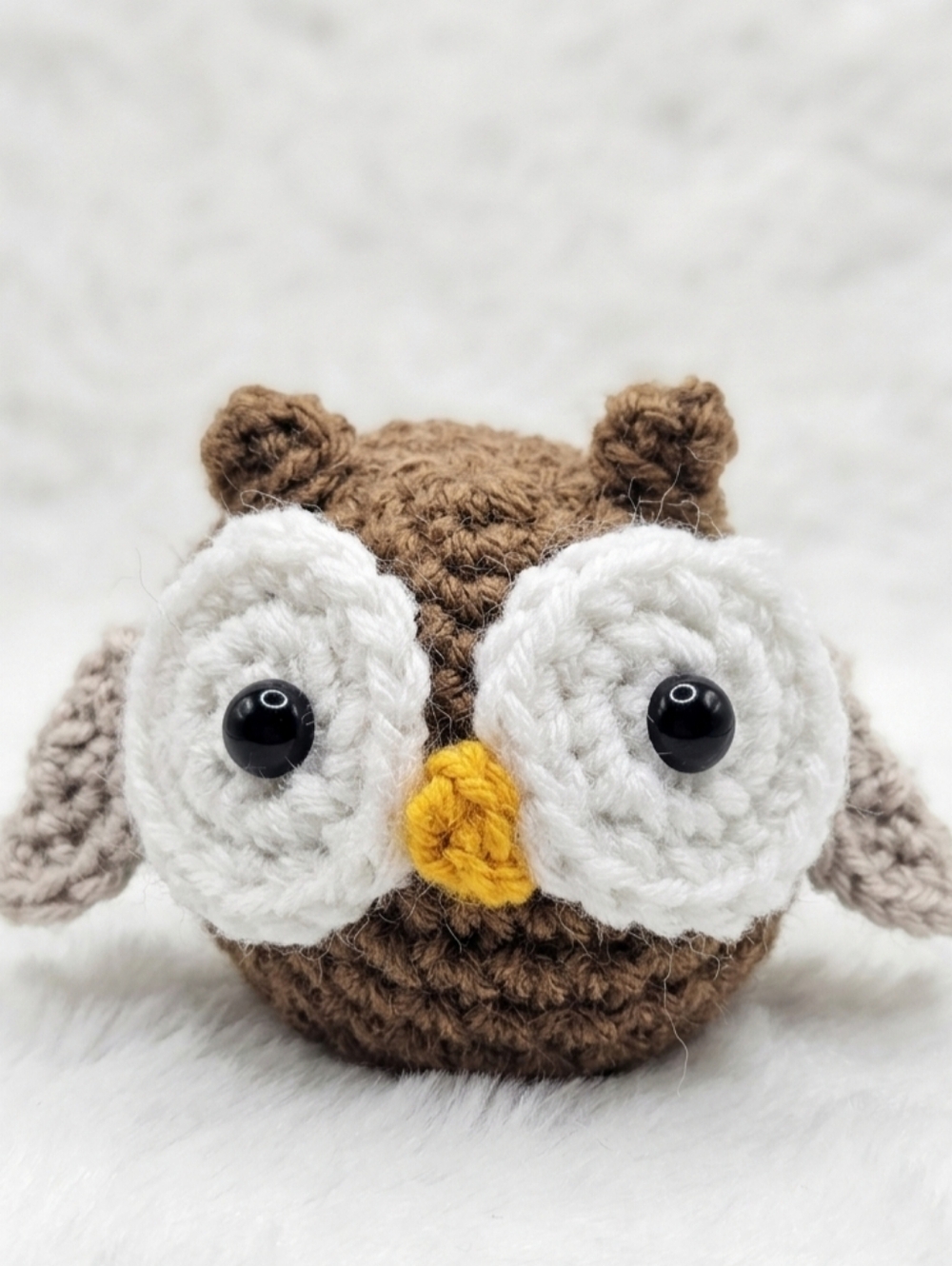 Handmade Brown Crochet Owl Plush for - Picture 2 of 2